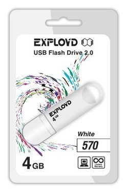 Флэш-диск USB Exployd 4 GB 570 белый