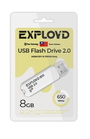 Флэш-диск USB Exployd 8 GB 650 белый