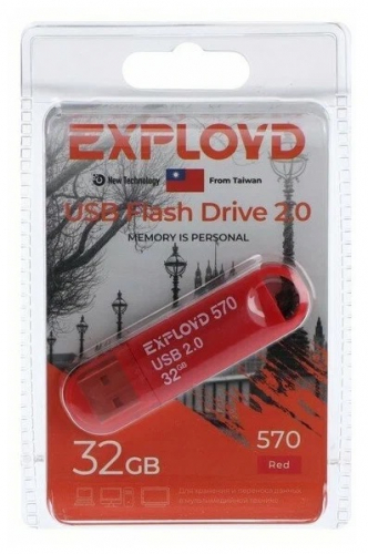 Флэш-диск USB Exployd 32 GB 570 красный