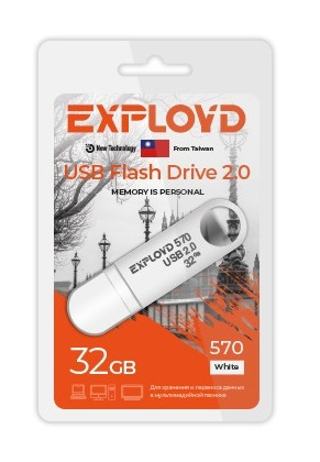 Флэш-диск USB Exployd 32 GB 570 белый