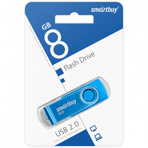 Флэш-диск USB SmartBuy 8 GB Twist Blue