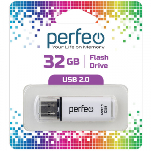Флэш-диск USB Perfeo 32 GB C13 white