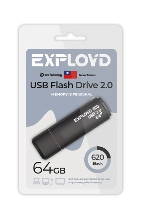 Флэш-диск USB Exployd 64 GB 620 черный