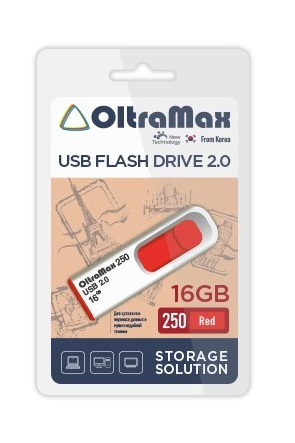 Флэш-диск USB OltraMax 16 GB 250 красный