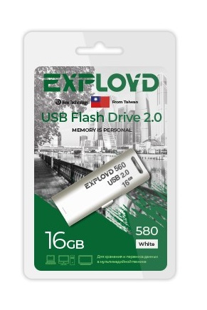 Флэш-диск USB Exployd 16 GB 580 белый