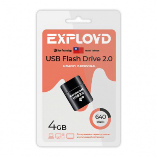 Флэш-диск USB Exployd 4 GB 640 черный