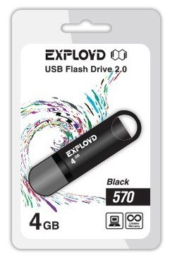 Флэш-диск USB Exployd 4 GB 570 черный