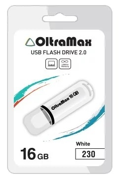 Флэш-диск USB OltraMax 16 GB 230 белый