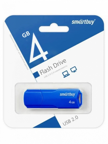 Флэш-диск USB SmartBuy 4 GB CLUE Blue