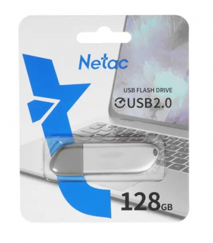 Флэш-диск USB Netac 128 GB U352 серебристый