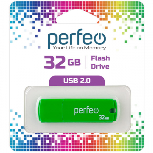 Флэш-диск USB Perfeo 32 GB C05 green