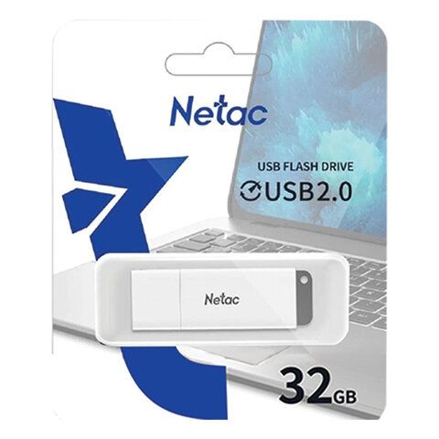 Флэш-диск USB Netac 32 GB U185 белый