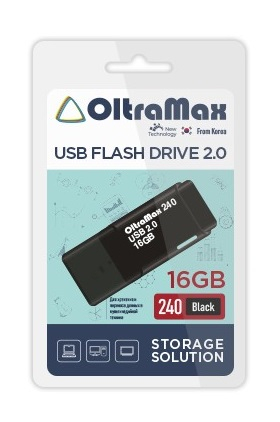 Флэш-диск USB OltraMax 16 GB 240 черный