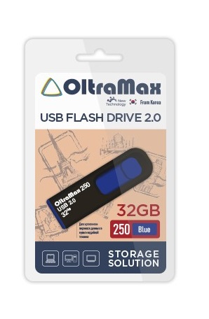 Флэш-диск USB OltraMax 32 GB 250 синий