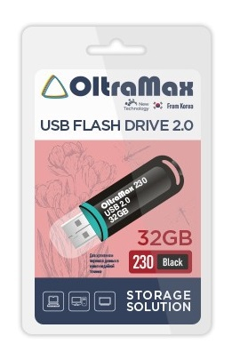 Флэш-диск USB OltraMax 32 GB 230 черный