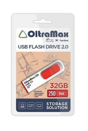 Флэш-диск USB OltraMax 32 GB 250 красный