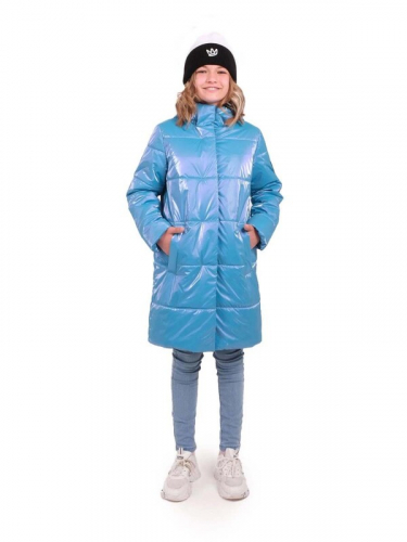 101976_OOG Пальто для девочки голубой перламутр (вар.1)