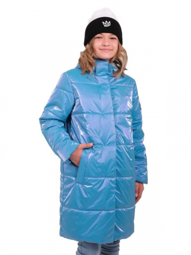 101976_OOG Пальто для девочки голубой перламутр (вар.1)