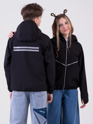 102434_OOU Куртка для мальчика и девочки черный (вар.3)