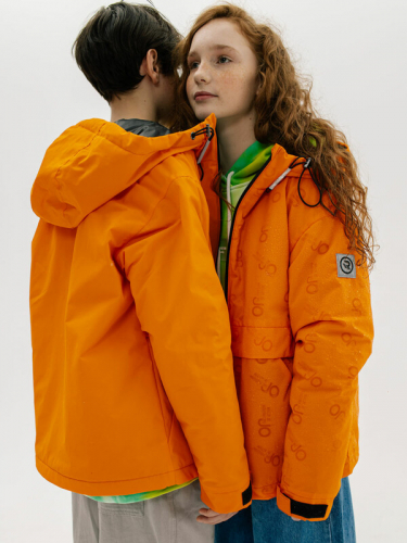 102432_OOU Куртка для мальчика и девочки сочный апельсин принт 