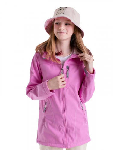 101633_OOG Куртка для девочки розовая фуксия/белый (вар.1)
