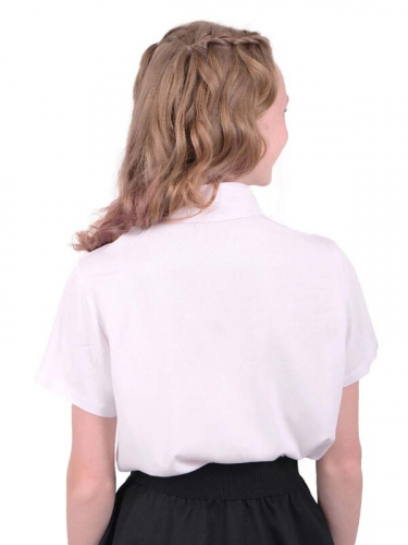 101997_OLG Блузка с коротким рукавом для девочки белый (вар.1)