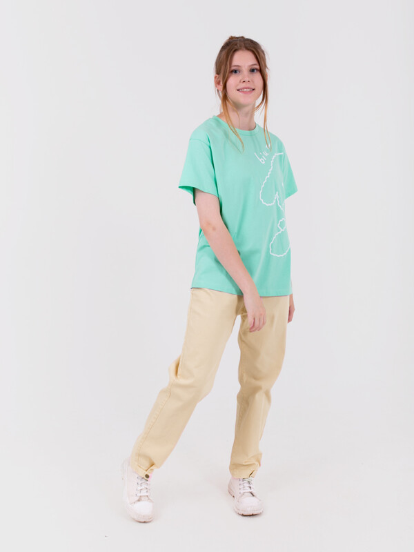 102479_OLG Джинсы mom fit для девочки песочный (вар.1)