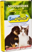 Биофлор Ошейник для кошек и собак мелких пород против блох и клещей 35 см