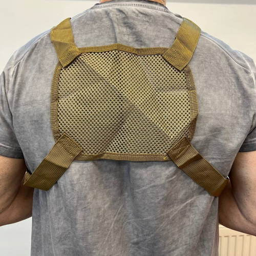 Мужская текстильная нагрудная сумка-бронежилет 114-2(4)