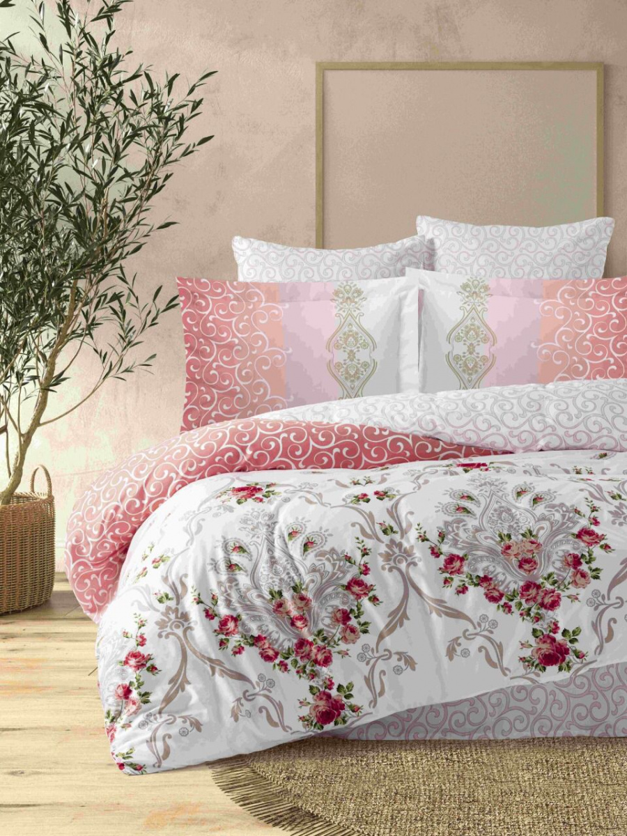 КПБ EFOR SATEN DOUBLE (ROSE) 160*220 семейный