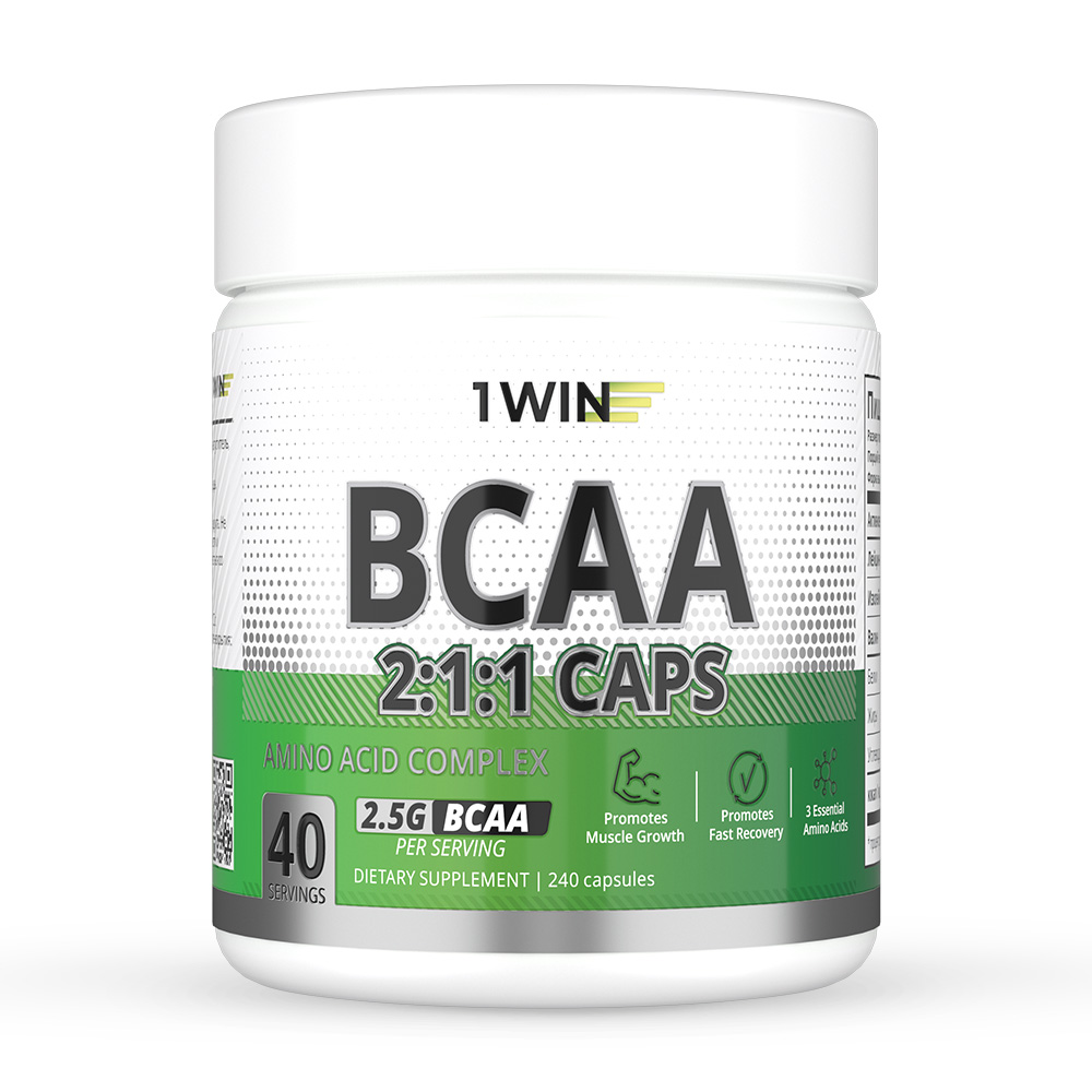 1WIN BCAA 2:1:1 в капсулах, 240 капсул 40 порций, пд