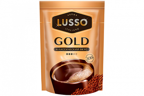 «LUSSO», кофе Gold, растворимый, 150 г