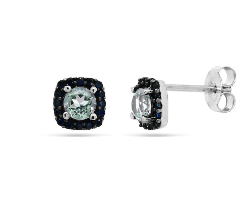 Серьги из серебра топаз, нанотопаз, Стефани