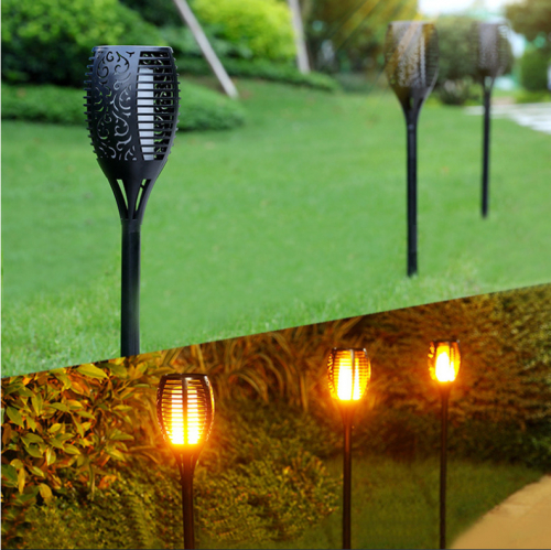 Светильник 12 LED Факел уличный на солнечной батарее. YUWAI