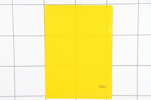 Папка-уголок А4, 0,18мм желтая Hatber AG4 00105