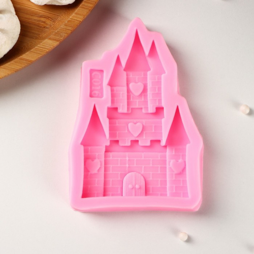 Молд Доляна «Сказочный замок», 11×7,5×1,3 см, цвет розовый