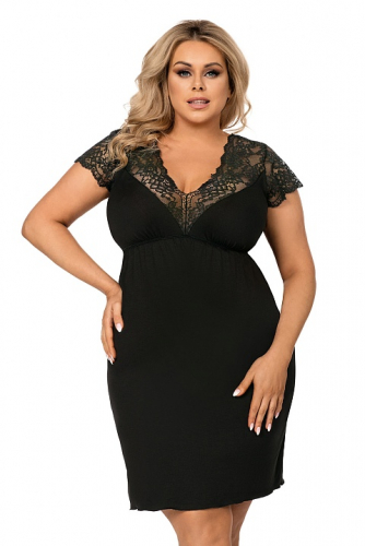 Tess plus nightdress Black Don_Tess plus nightdress Black