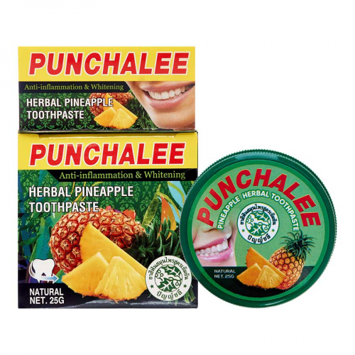 Панчале Растительная зубная паста с Ананасом Punchalee Herbal Pineapple Toothpaste 25г