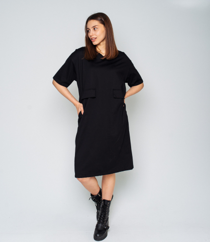 Ст.цена 1010руб.Платье #КТ820 (3), чёрный