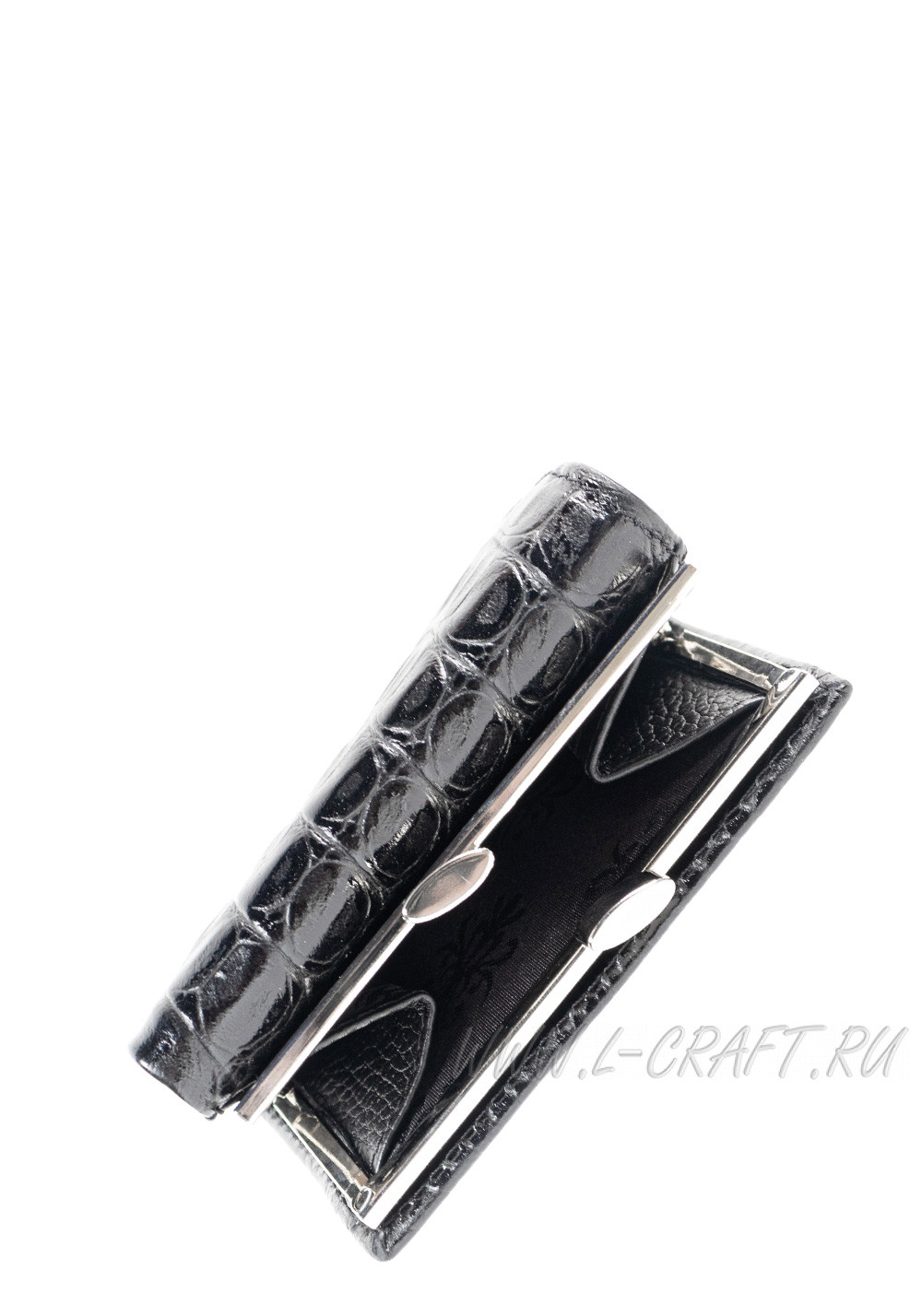 Кошелек Модель №PL-25 | кожа | крокодил | черный | К209-1 | 19495