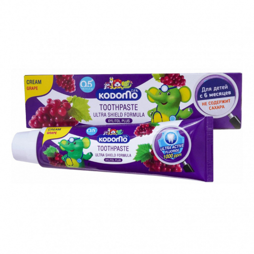 LION Kodomo Паста зубная для детей с 6 месяцев с ароматом винограда, 40 г