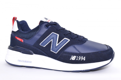 Sport + NB TA128-7 Кроссовки син иск кожа