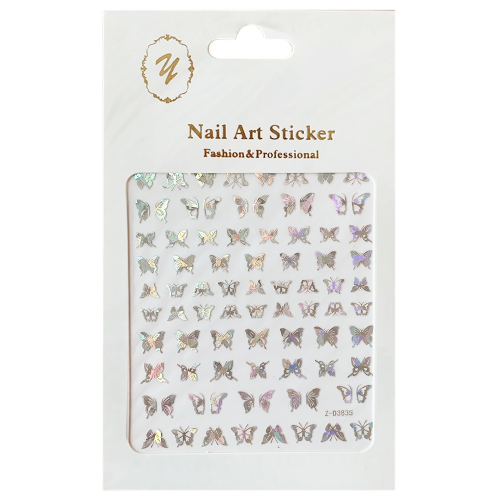 Nail Art Sticker, 2D стикер Z-D3835 (серебро)