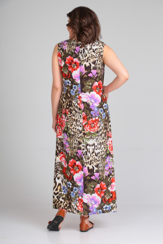   2000р. Платье-сарафан 048 леопард
