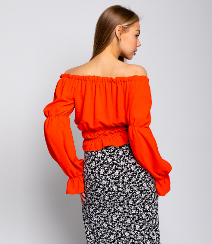 Блузка #БШ1802, оранжевый