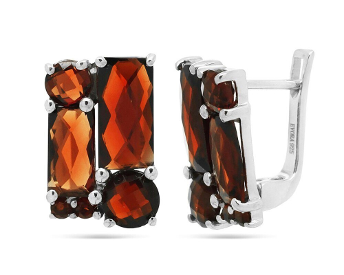 Серьги из серебра гранат, Мартина