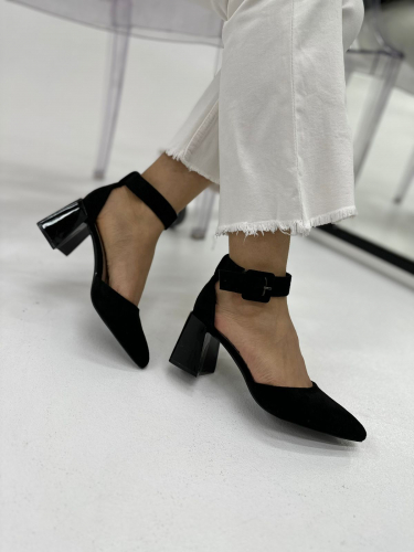 Perfect H-75 Туфли женские чер иск велюр