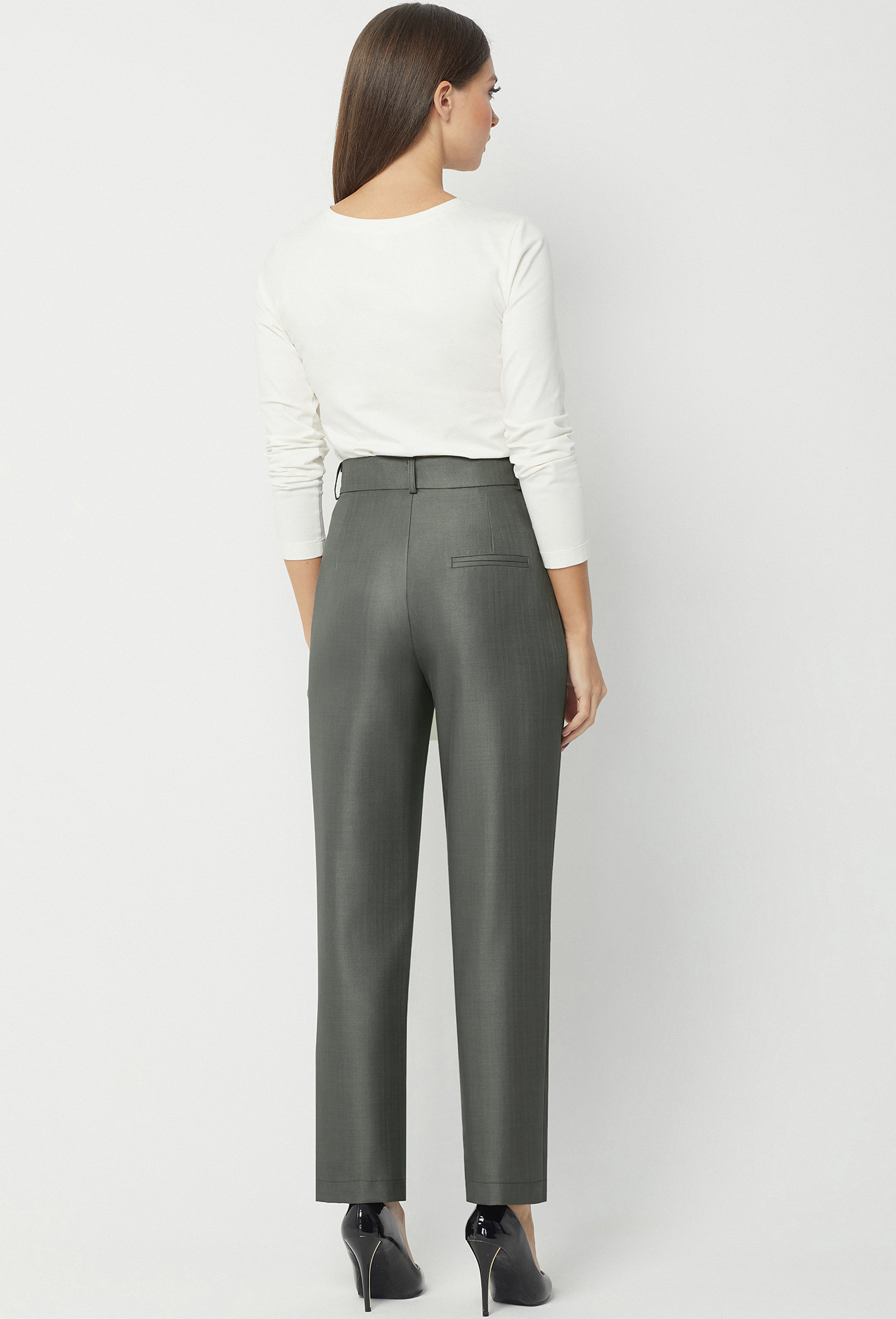 ст. цена1799руб.! Брюки Bazalini 3673 серый-хаки