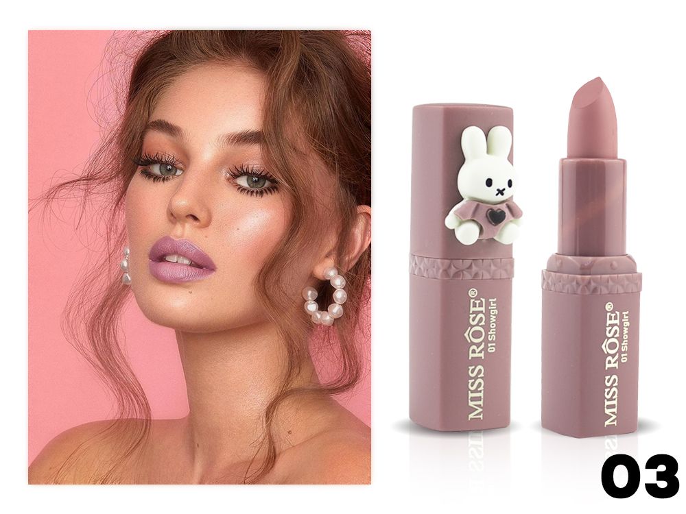 Кремовая помада Miss Rose Rabbit Spanish Pink, тон 04