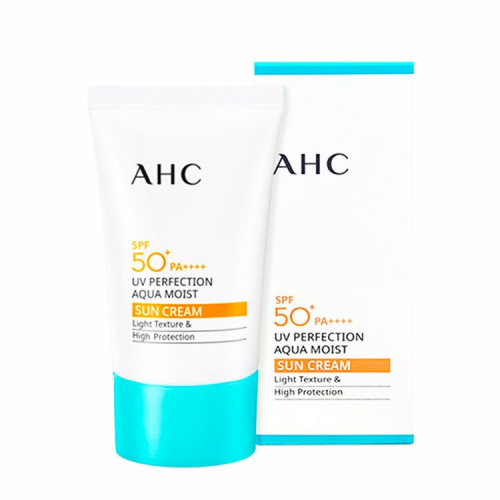 Солнцезащитный крем для лица увлажняющий AHC UV Perfect Aqua Moist Sun Cream SPF50+ PA+++ 50мл